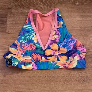 Kandi Kouture Kids Floral V neck Dance Top